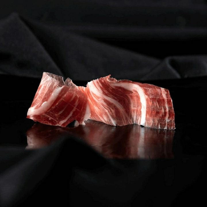 Loncha de un jamón ibérico de calidad